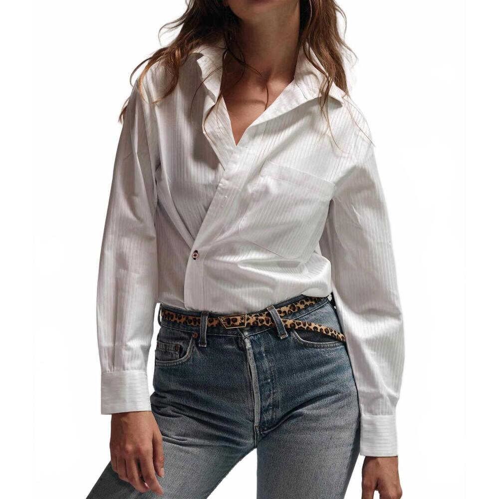 NEW CISSA daily relaxed fit shirt in duke tonal stripe